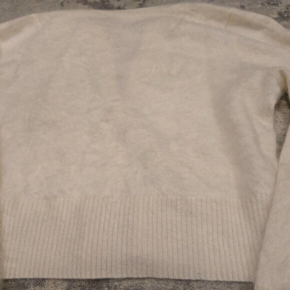 J Crew Brushed Cashmere Fitted Cardigan Sweater Size S Warm Ivory THIS SEASON - Picture 8 of 8